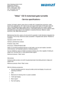 Preview Specifications: Atlas turnstile