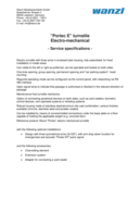 Preview Specifications: Portec turnstile, electrical