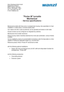 Preview Specifications: Portec turnstile, mechanical