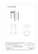 Preview Technical drawing: EasyGo turnstile