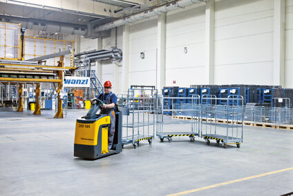 Výhody systému řízených náprav Wanzl,  různé způsoby manipulace: